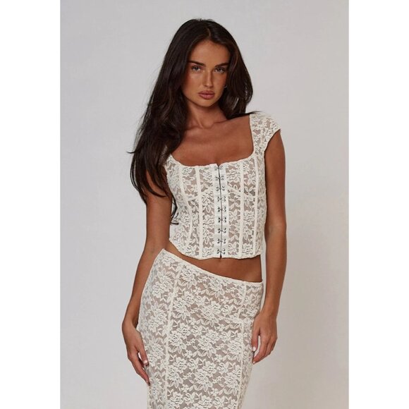 JGR & STN Freya Lace Corset in Off White - Picture 2 of 5